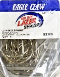 (5) 17 ct packs (85) total Eagle Claw L2NU Needlepoint Octopus - Size 8/0