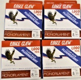 (4) Eagle Claw 8 lb. 1000 yds