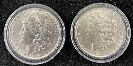 1880 & 1881 Morgan Silver Dollar