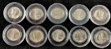 1940's Mercury Silver Dimes