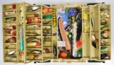 Plano 8606 Tackle Box with (38) Vintage Lures and New Tackle