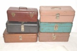 (6) Small Metal Tackle Boxes