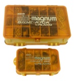 (2) Plano Mini Magnum 3215 and 3213 Tackle Boxes with Hooks