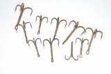 (10) Group Assorted Treble Hooks