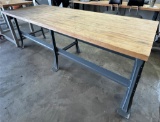 3' X 8' butcher block work bench