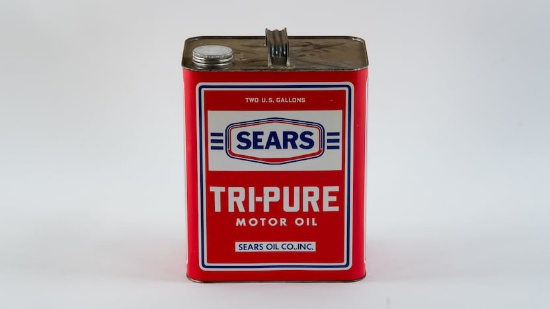 Sears Tri-Pure Motor Oil Can 2 Quart