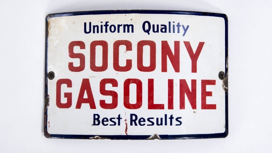 SOCONY Gasoline Pump Plate SSP