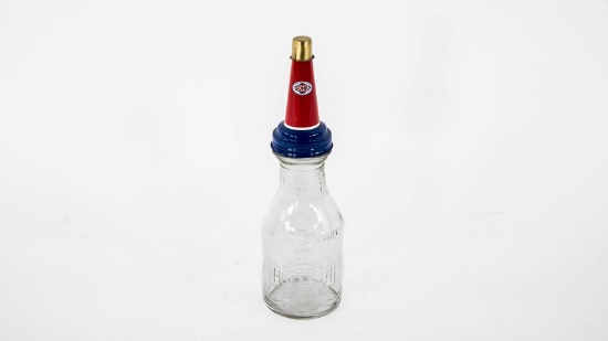 Sohio Glass Oil Bottle