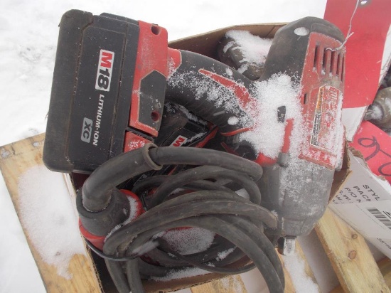 BOX OF ELECTRIC POWER TOOLS