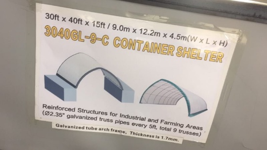 BRAND NEW 30FT X 40FT Container Storage Shelter