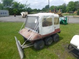 AMPHICAT SIX WHEEL AMPHIBIOUS ATV W/ 5' PLOW FRONT MOUNTED PLOW, 2 STROKE.