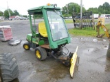 JOHN DEERE F-935 DIESEL LAWN TRACTOR W/ FRONT MOUNT PLOW. TC-1542. RUNS. HO