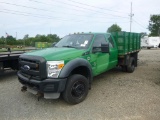 2011 FORD F-550 EXT CAB FLAT BED DUMP W/ WOOD SIDE Year: 2011 Make: FORD Mo