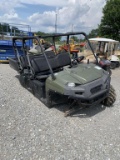 2012 POLARIS RANGER DIESEL CREW UTV SIX PASSNEGER. REAR AXLE BROKEN. FOR OF