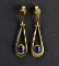 ITEM 71: 14 kt. Y GOLD DROP SAPPHIRE EARRINGS