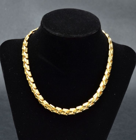 ITEM 92: 16" HOLLOW CONCAVE LINKED NECKLACE