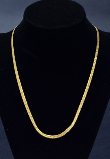 ITEM 109: TEXTURED AND DIA CUT 14kt. Y GOLD CHAIN