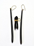 ITEM 19: BLACK CORAL PENDANT & EARRINGS