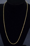 ITEM 112: SOLID 14kt. YELLOW GOLD ROPE NECKLACE
