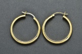 ITEM 74: PLAIN POLISHED LARGE HOOP EARRINGS