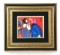 Framed Giclee on Canvas by Linda Le Kinff, Signed in Sharpie, “Fond Rouge”