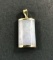 14K Yellow Gold and Jadeite Lavender Jade Pendant