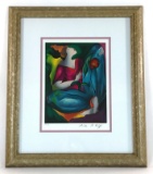 Framed Lithograph on Paper by Linda Le Kinff, Pencil Signed, # 333/350