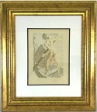 Salvador Dali, 1963 Divine Comedy Inferno “Charon” Wood Block Print