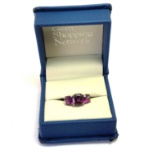 Amayani 18K Yellow Gold Ring with Magenta Garnets