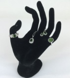 Collection of Sterling Silver Rings, Earrings, and Necklace