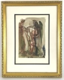 Salvador Dali, 1963 Divine Comedy Purgatory “The Proud One” Wood Block Print