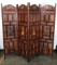 Carved Screen Divider with Mother of Pearl Inlay
