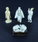 4 Piece Carved Pachyderm Material Figural and Elephant Set