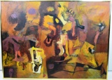 Listed Artist, Harry Nadler, Signed Oil on Canvas, Painting Untitled 1959-1960