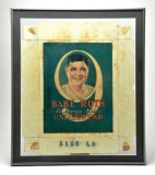 Rare 1920’s Original Babe Ruth All America Athletic Underwear Box Top Glass Mounted in Frame