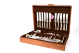 Vintage Sterling 12 Setting Flatware Set Monogramed and Hallmarked 124 Pieces 123 Troy Ounces