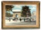 Large H. Berte Signed Oil on Canvas French 