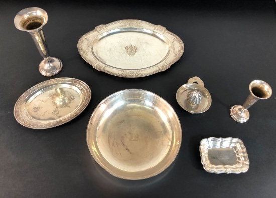 Collection of Sterling Silver Serving & Decorative Pieces Towle Reed & Barton, Gorham.. 54 Troy Oz