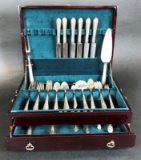 Vintage Towle 1928 Lady Diana Sterling Silver Flatware Monogrammed Service of Six - 64 Troy Ounces