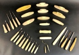 Vintage Collection of 33 Pyralin French Ivory Celluloid Nail Manicure Pieces and More