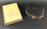 Antique Pyralin French Ivory Celluloid 1882 Photo Album and Cased German Manicure Set