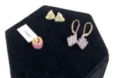 Collection of 14KT Yellow Gold Gemstone Earrings and Pendant Jewelry