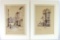 Lot of Two Original Watercolors by Artist Ernest Uden
