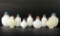 Collection of 9 Antique Oriental Asian White Stone Snuff Bottles