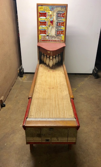 Vintage Ballys ABC Super Deluxe Arcade Bowling Game Bowler