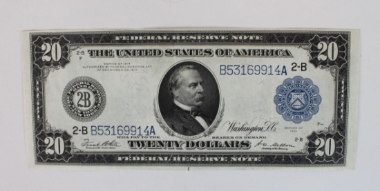 Series of United States 1914 $20 Federal Reserve Note - Cleveland