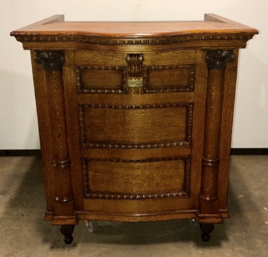 Antique Oak Podium Lectern by Wolf, Sayer, and Heller