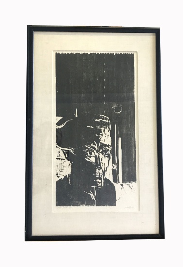 Original 1958 Harry Nadler "Mother" #1 of 25 Block Print Signed Nadler '58