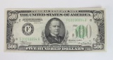 United States Series 1934 A $500 Federal Reserve Note