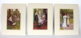 Lot of Three Original Watercolors by Listed Artist and Illustrator Harold C. Earnshaw